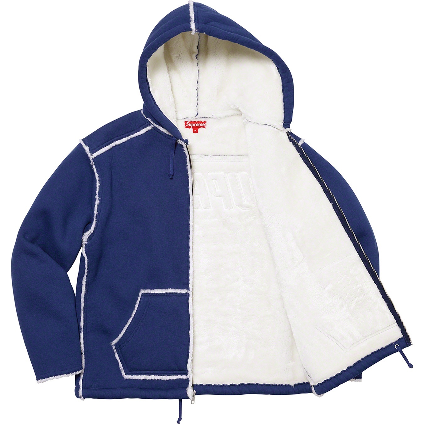 Faux Shearling Hooded Jacket view 8